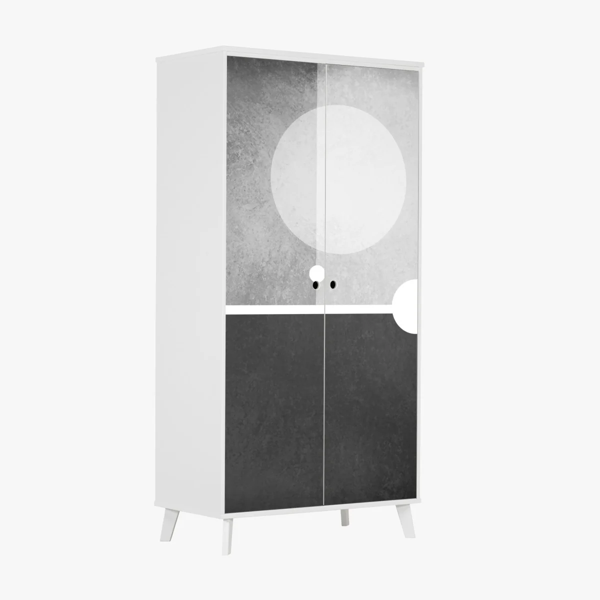 Naklejka na szafę minimalistyczna kompozycja geometryczna – Wallissimo® Naklejka na szafę minimalistyczna kompozycja geometryczna – Wallissimo®