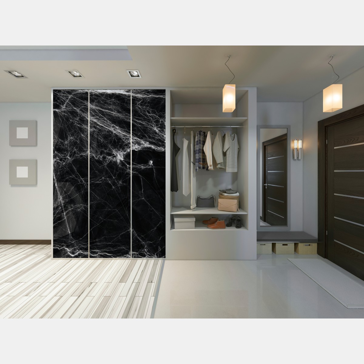 Naklejka na szafę mroczna pajęczyna na czarnym tle – Wallissimo® Naklejka na szafę mroczna pajęczyna na czarnym tle – Wallissimo®