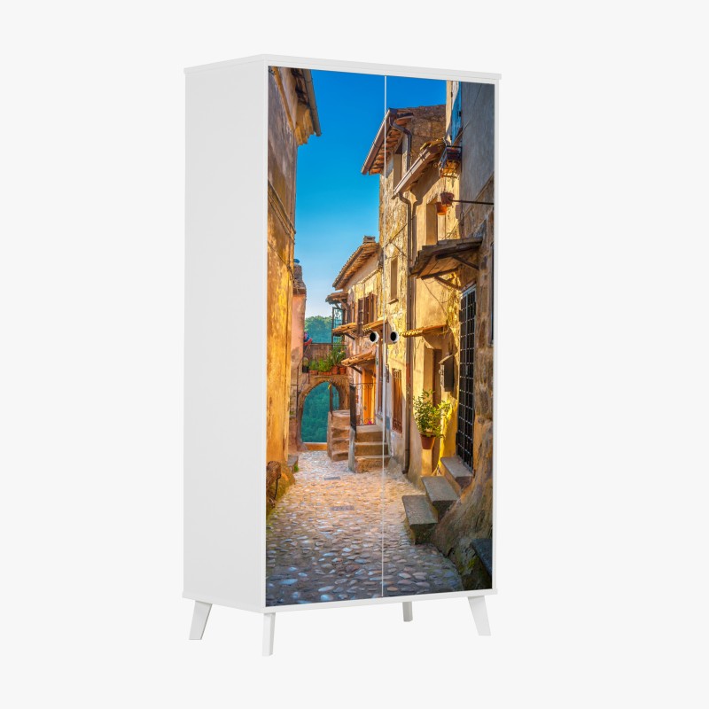 Naklejka na szafę leśny strumień porośnięty mchem – Wallissimo®