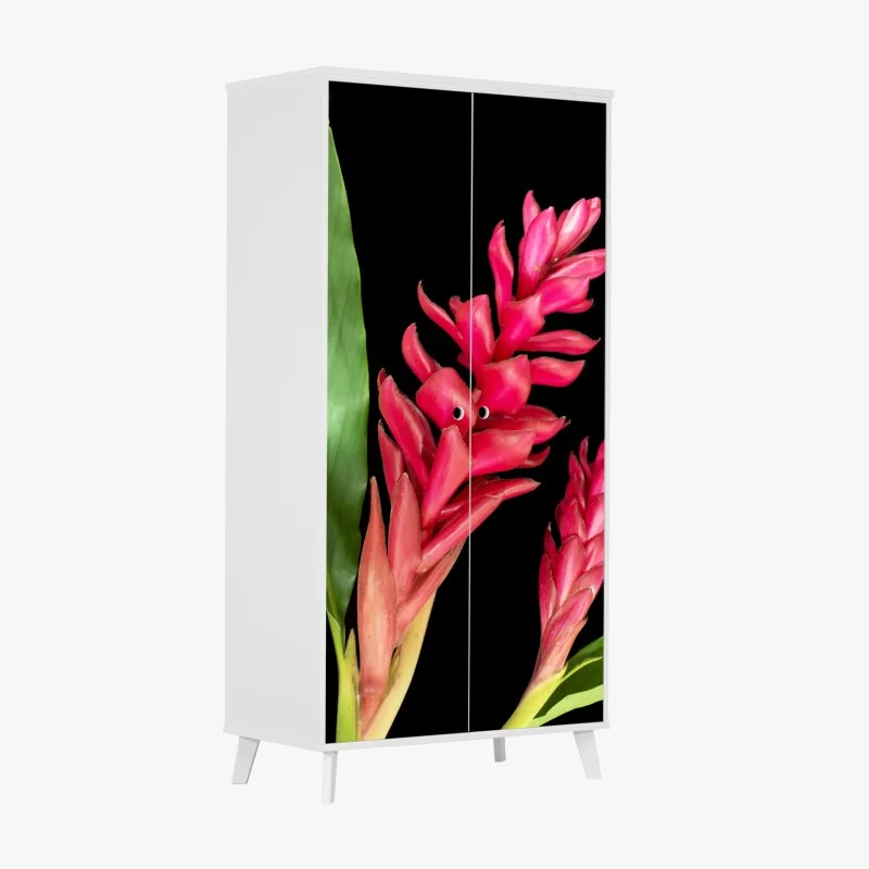 Naklejka na szafę promienny słonecznik na retro niebie – Wallissimo®