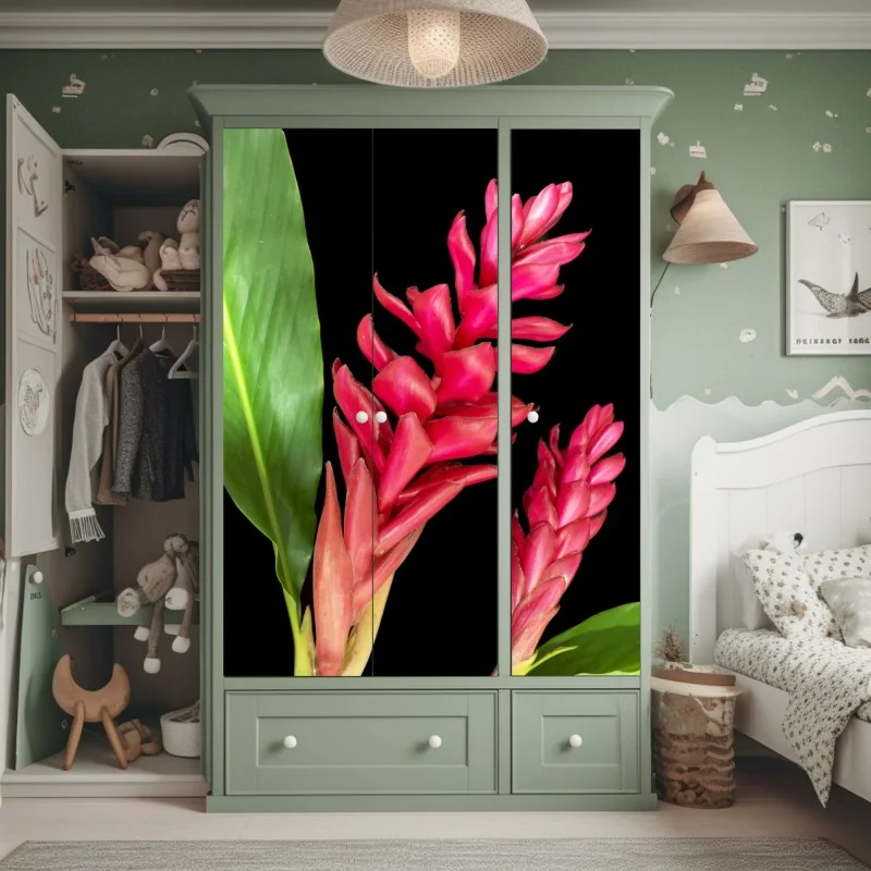 Naklejka na szafę promienny słonecznik na retro niebie – Wallissimo®