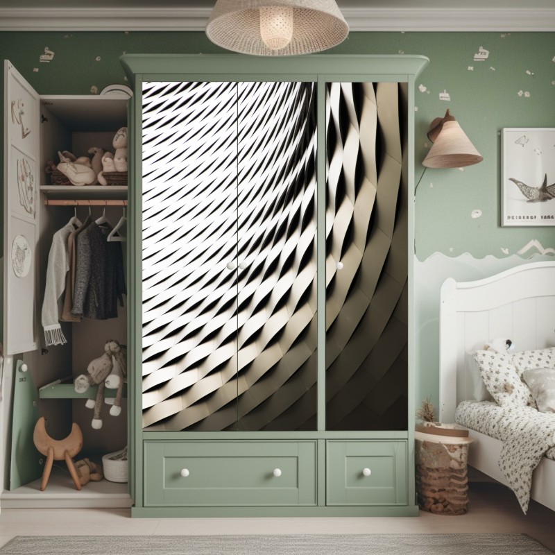 Naklejka na szafę spokojna zimowa panorama Alp – Wallissimo®