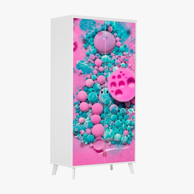 Naklejka na szafę ręcznie rysowany wzór róż – Wallissimo®