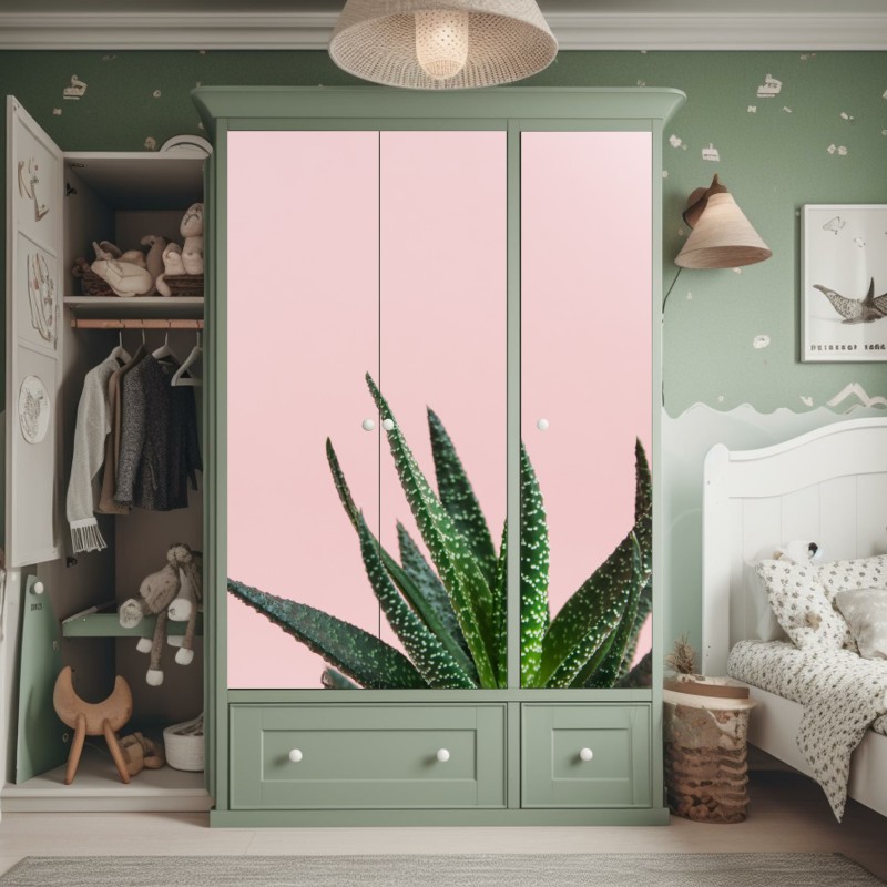 Naklejka na szafę abstrakcyjna stalowa konstrukcja mostu w perspektywie – Wallissimo®