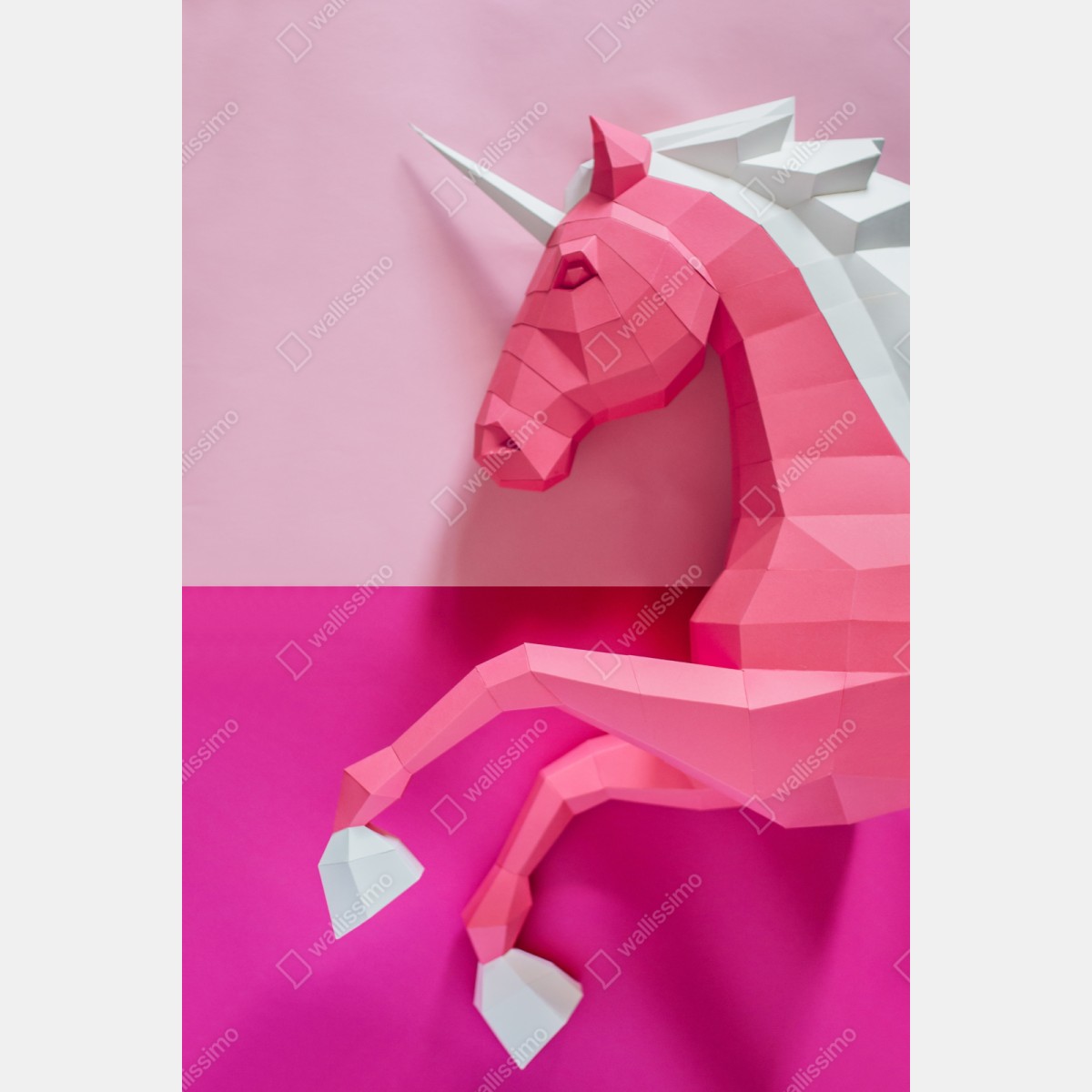 Naklejka na szafę różowy geometryczny jednorożec – Wallissimo® Naklejka na szafę różowy geometryczny jednorożec – Wallissimo®