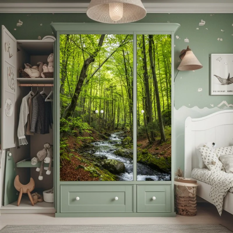 Naklejka na szafę Sanphet Prasat pałac nad jeziorem – Wallissimo®