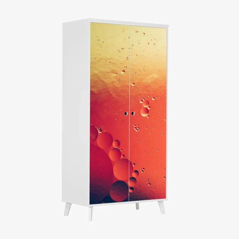 Naklejka na szafę złoto-czarny marmurowy wir abstrakcyjny – Wallissimo®