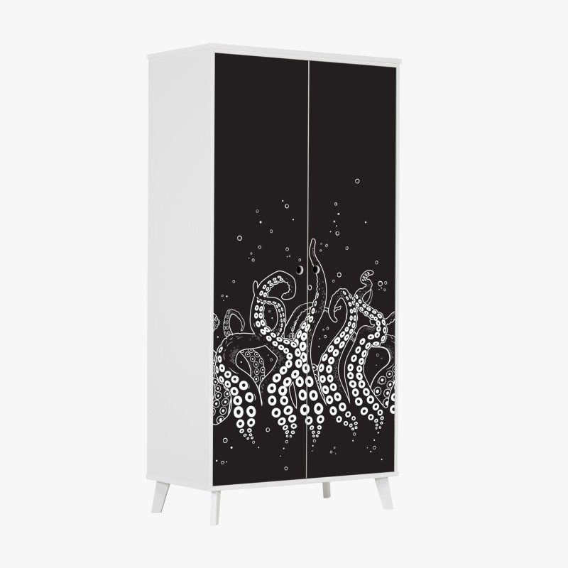 Naklejka na szafę latarnia morska na skalistym wybrzeżu – Wallissimo®