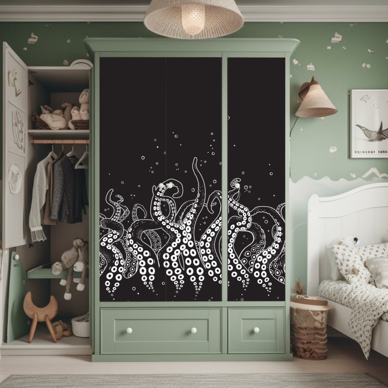 Naklejka na szafę latarnia morska na skalistym wybrzeżu – Wallissimo®