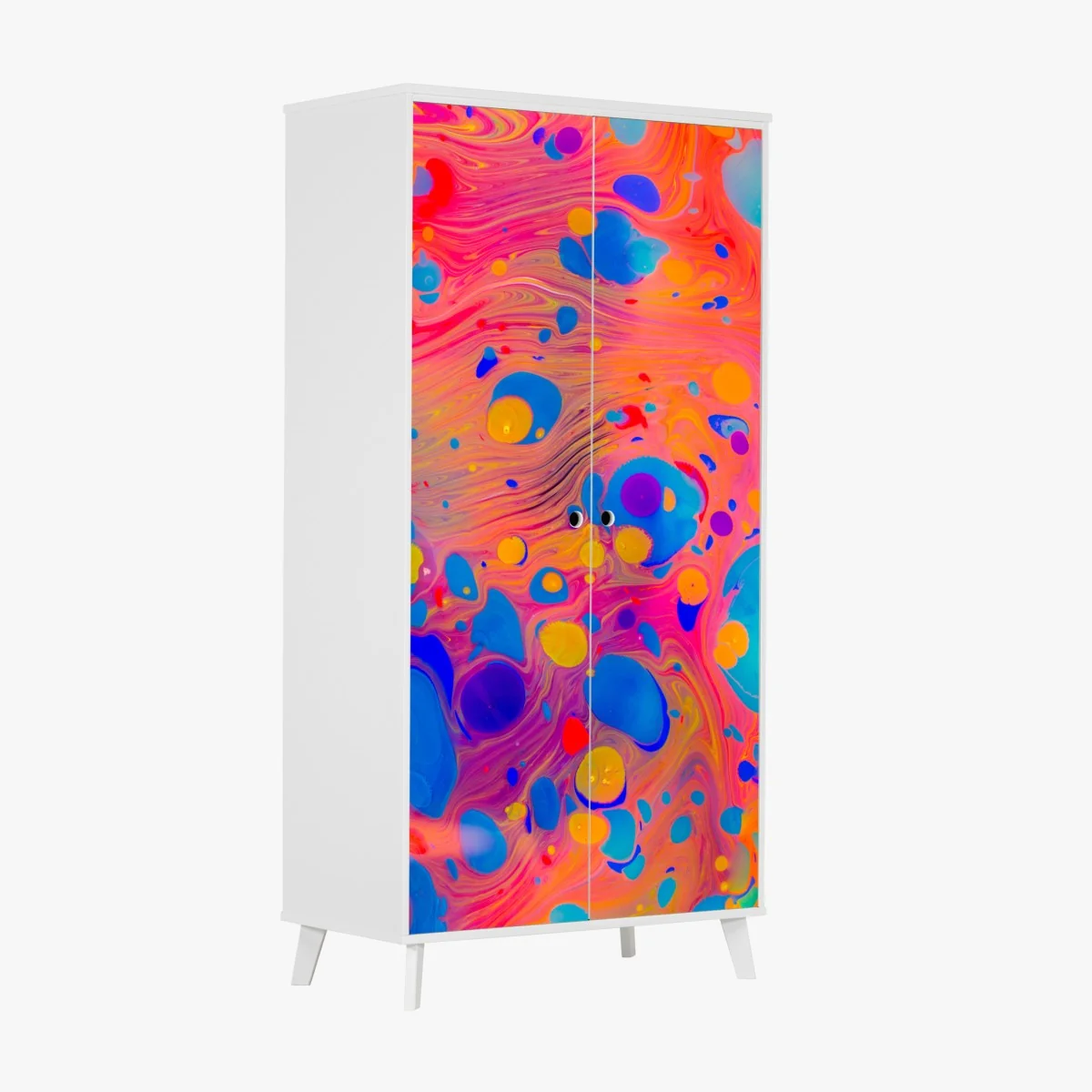 Naklejka na szafę otomańskie ebru marmurkowe fale – Wallissimo® Naklejka na szafę otomańskie ebru marmurkowe fale – Wallissimo®