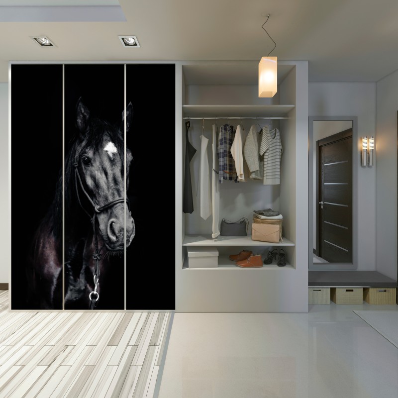 Naklejka na szafę majestatyczny portret konia – Wallissimo® Naklejka na szafę majestatyczny portret konia – Wallissimo®