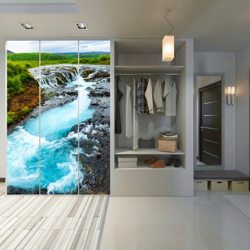 Naklejka na szafę wodospad Bruarfoss, Islandia – Wallissimo® Naklejka na szafę wodospad Bruarfoss, Islandia – Wallissimo®