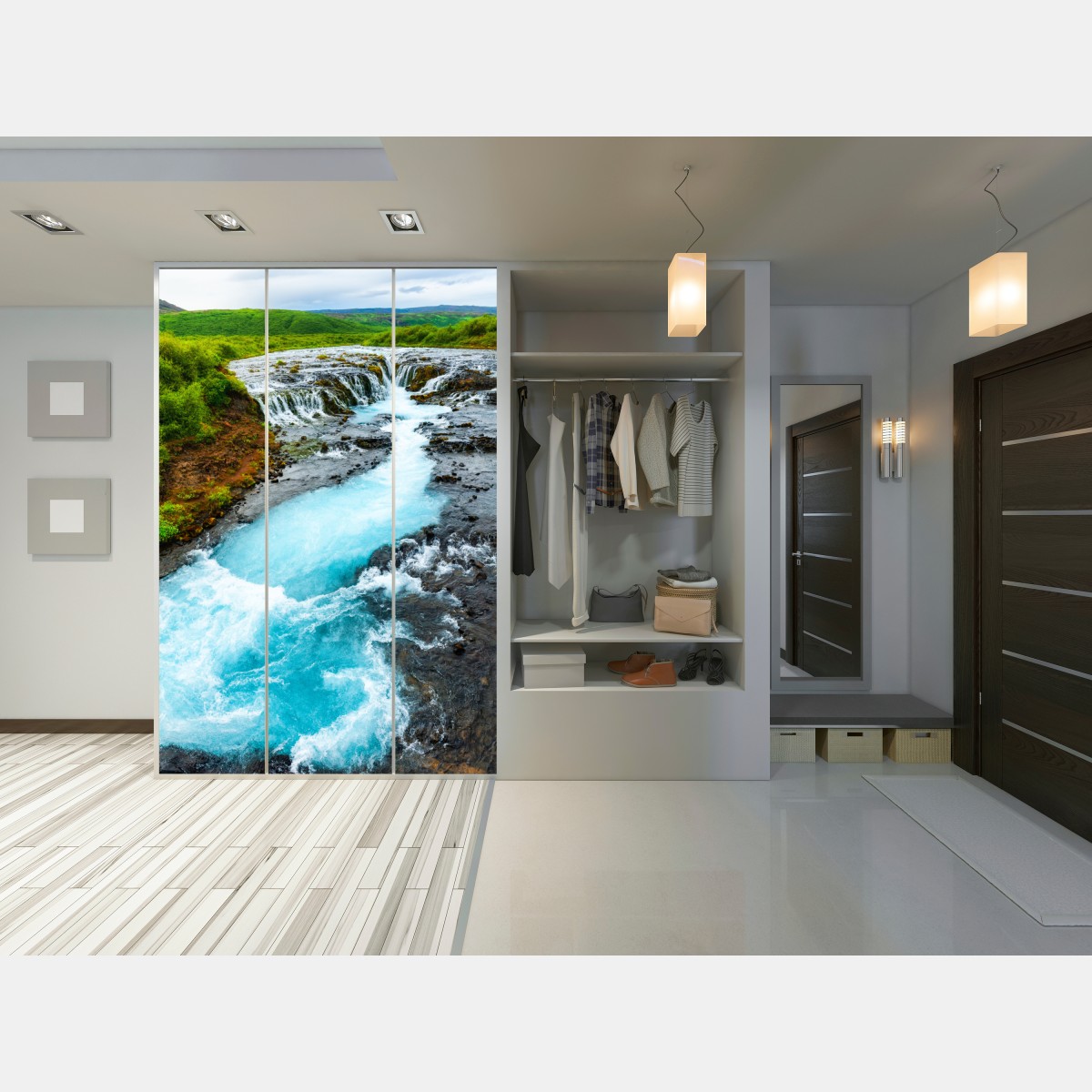 Naklejka na szafę wodospad Bruarfoss, Islandia – Wallissimo® Naklejka na szafę wodospad Bruarfoss, Islandia – Wallissimo®