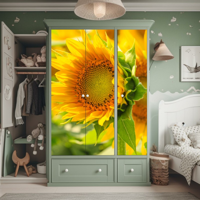 Naklejka na szafę miękka beżowa tekstura marmuru – Wallissimo®