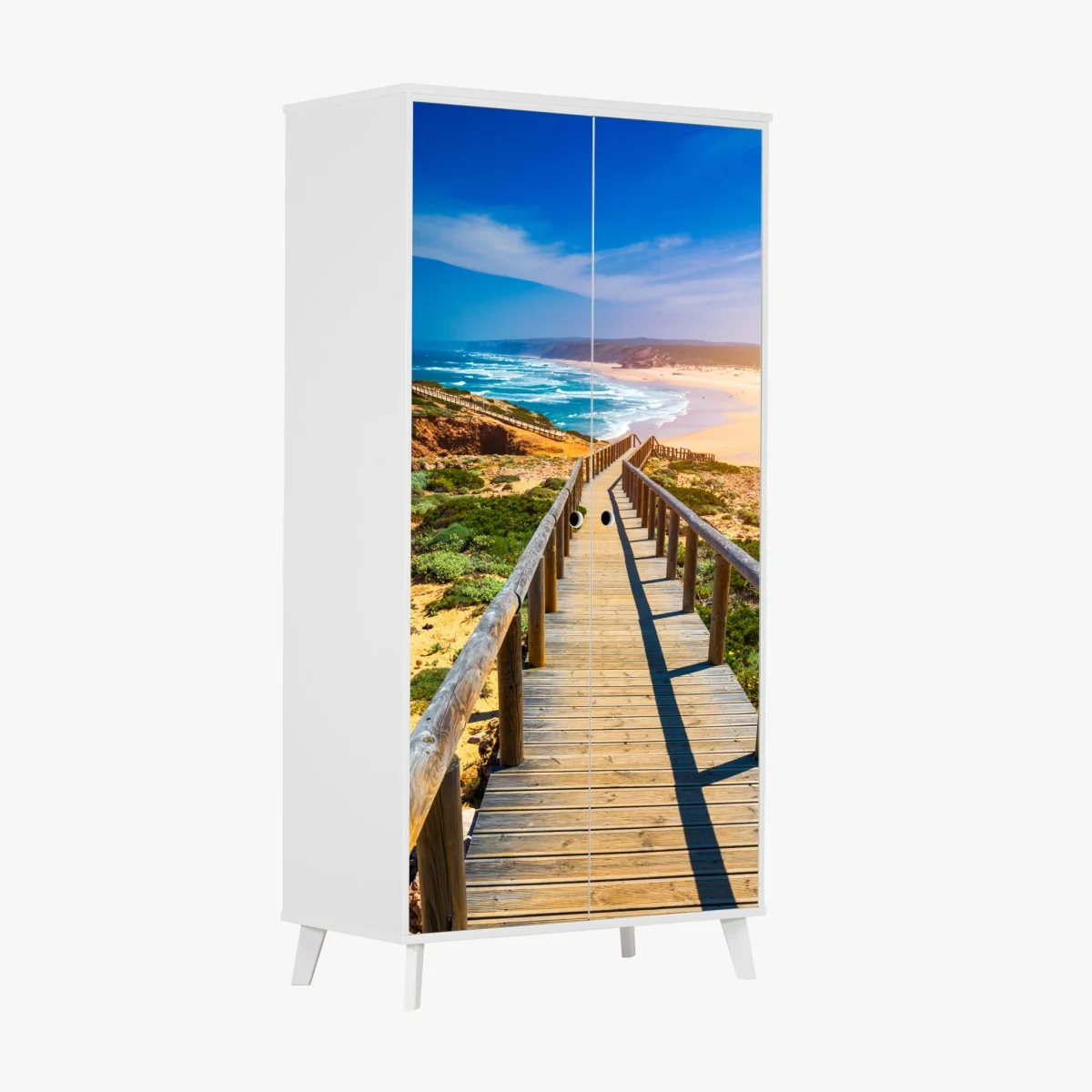 Naklejka na szafę deptak do Praia da Bordeira – Wallissimo® Naklejka na szafę deptak do Praia da Bordeira – Wallissimo®