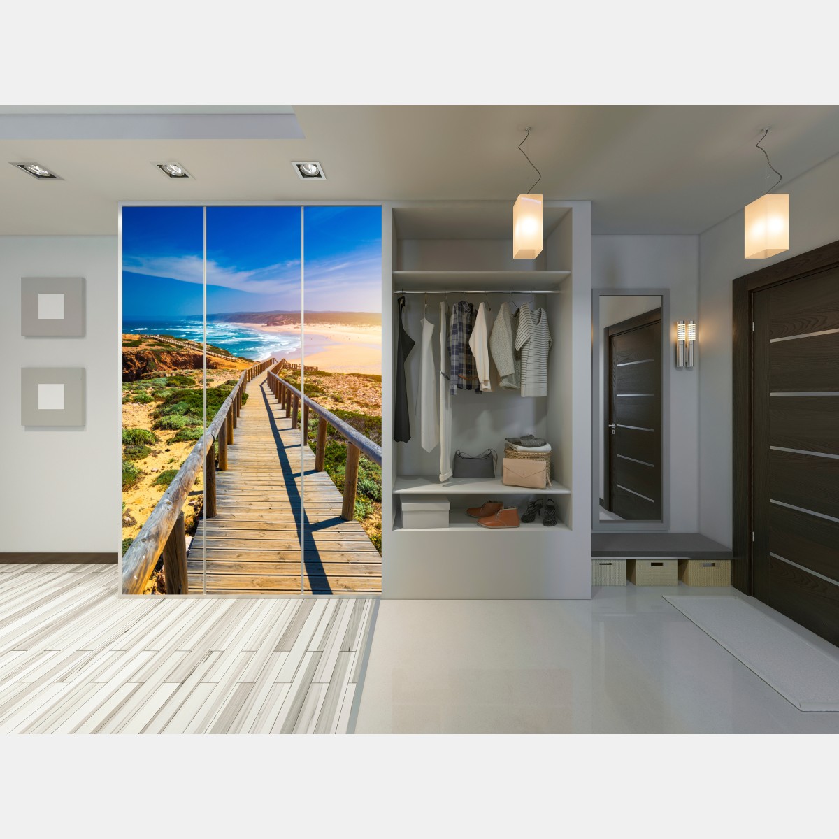 Naklejka na szafę deptak do Praia da Bordeira – Wallissimo® Naklejka na szafę deptak do Praia da Bordeira – Wallissimo®