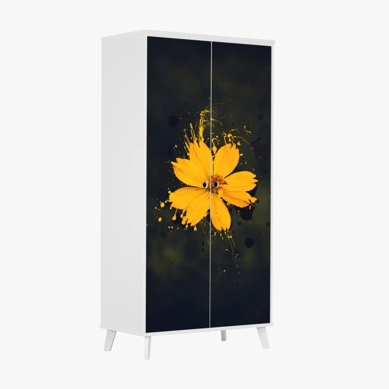 Naklejka na szafę leśny strumień porośnięty mchem – Wallissimo®