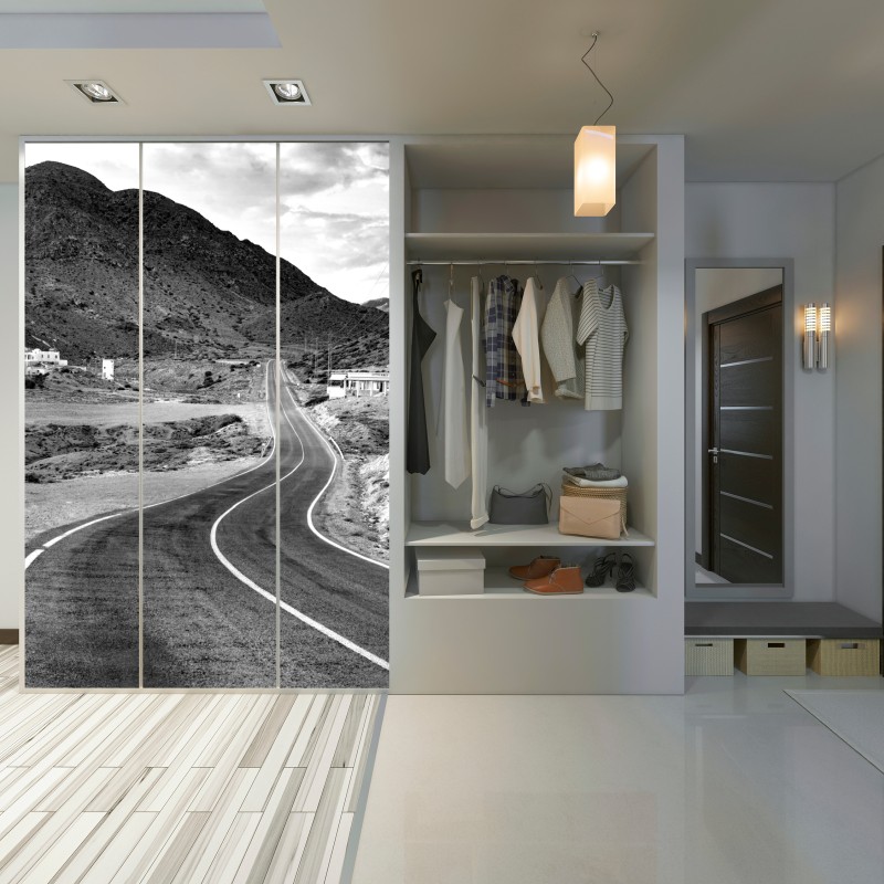 Naklejka na szafę kręta droga w górach – Wallissimo® Naklejka na szafę kręta droga w górach – Wallissimo®