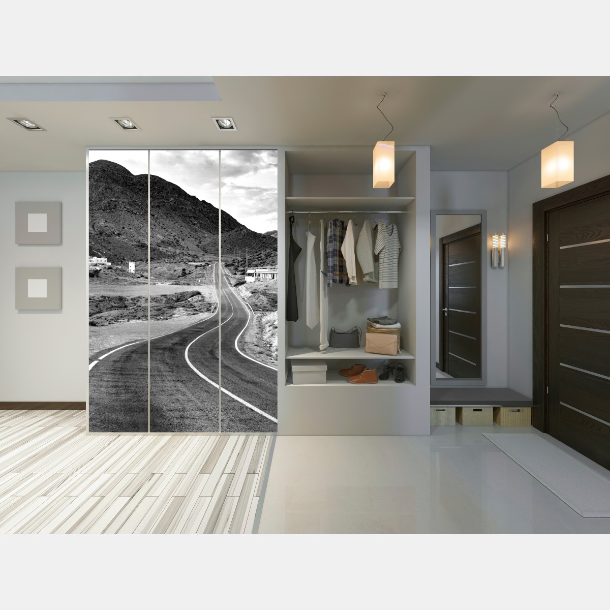 Naklejka na szafę kręta droga w górach – Wallissimo® Naklejka na szafę kręta droga w górach – Wallissimo®