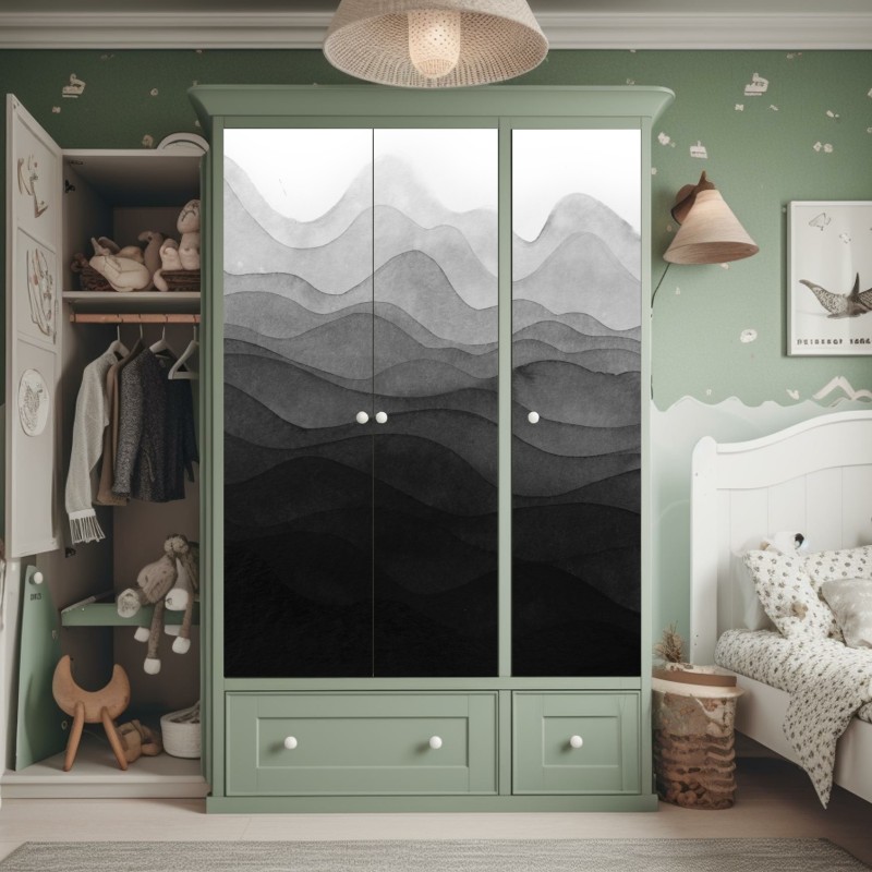 Naklejka na szafę beżowa tekstura marmuru z białymi żyłami – Wallissimo®