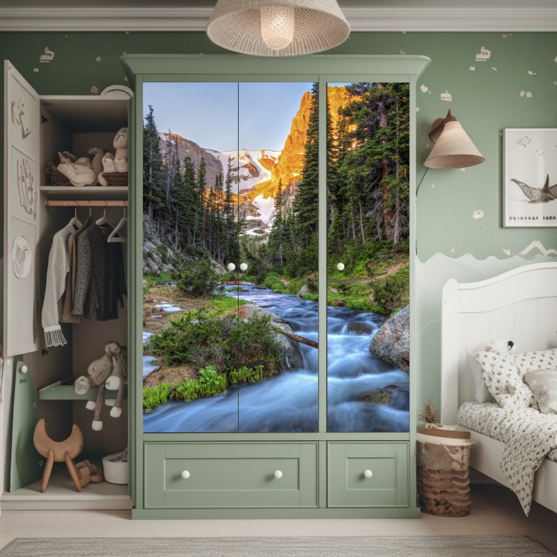 Naklejka na szafę Sanphet Prasat pałac nad jeziorem – Wallissimo®