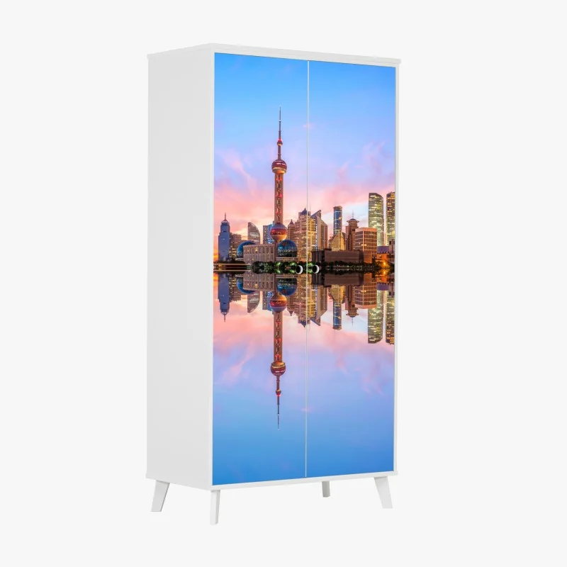 Naklejka na szafę nieskończone czerwone róże – Wallissimo®