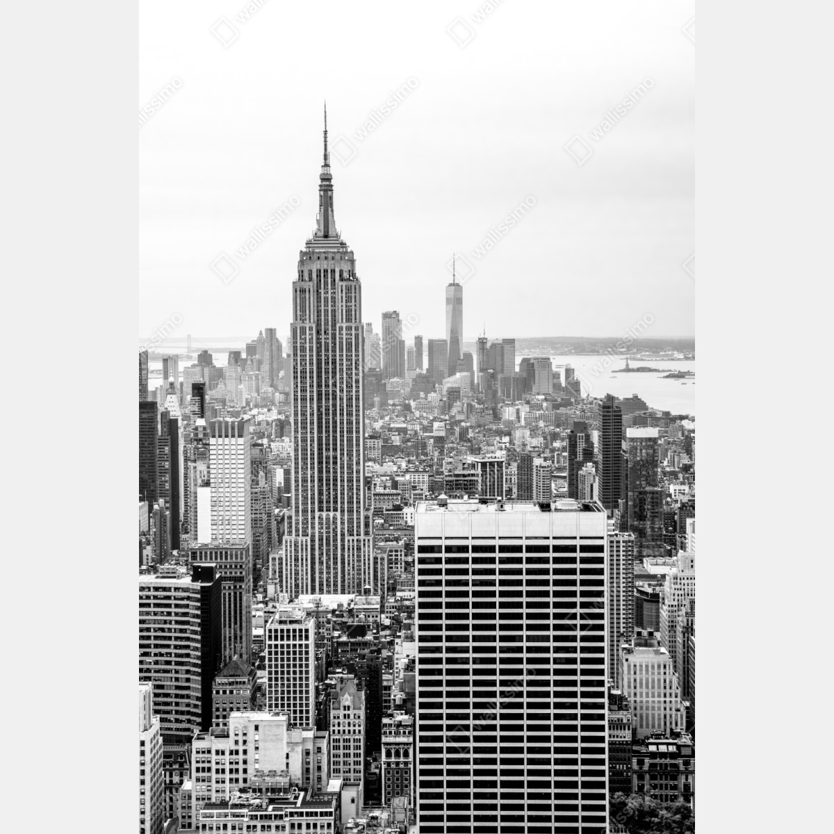 Naklejka na szafę ponadczasowa panorama Nowego Jorku z Empire State Building – Wallissimo® Naklejka na szafę ponadczasowa panorama Nowego Jorku z Empire State Building – Wallissimo®