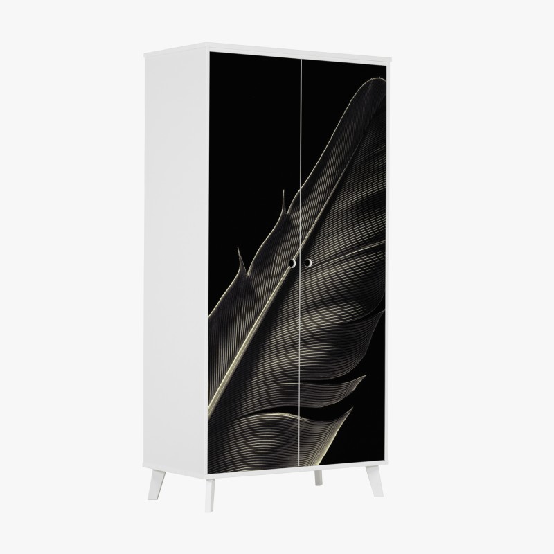 Naklejka na szafę pastelowy pop-artowy portret piękna – Wallissimo®