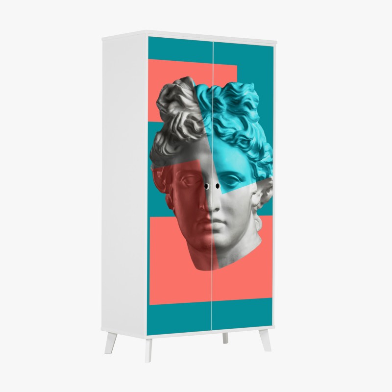 Naklejka na szafę różowa cukierkowa spirala – Wallissimo®