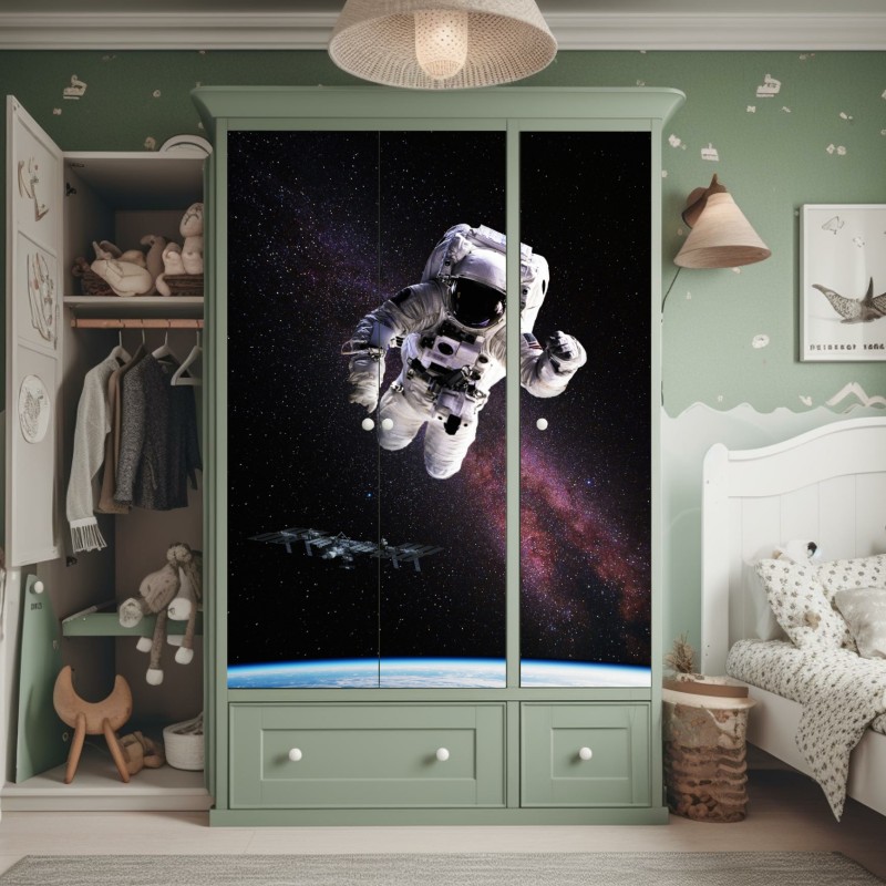 Naklejka na szafę Tadź Mahal odbicie w porannym świetle – Wallissimo®