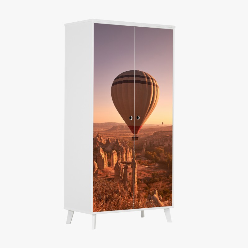 Naklejka na szafę vintage tropikalny wzór z liśćmi – Wallissimo®