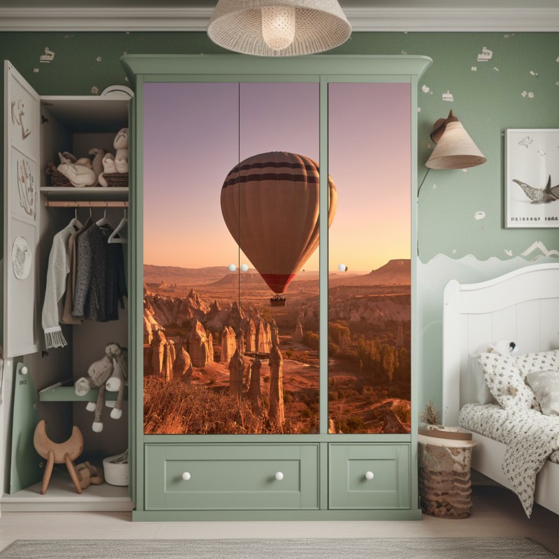 Naklejka na szafę vintage tropikalny wzór z liśćmi – Wallissimo®