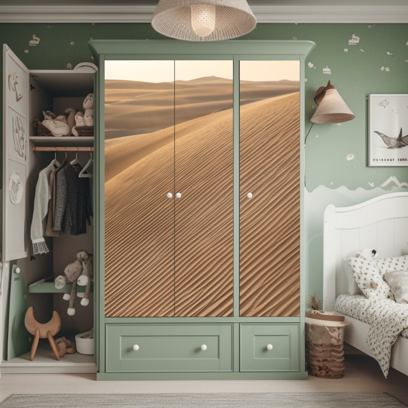 Naklejka na szafę wschód słońca nad Lago di Braies – Wallissimo®