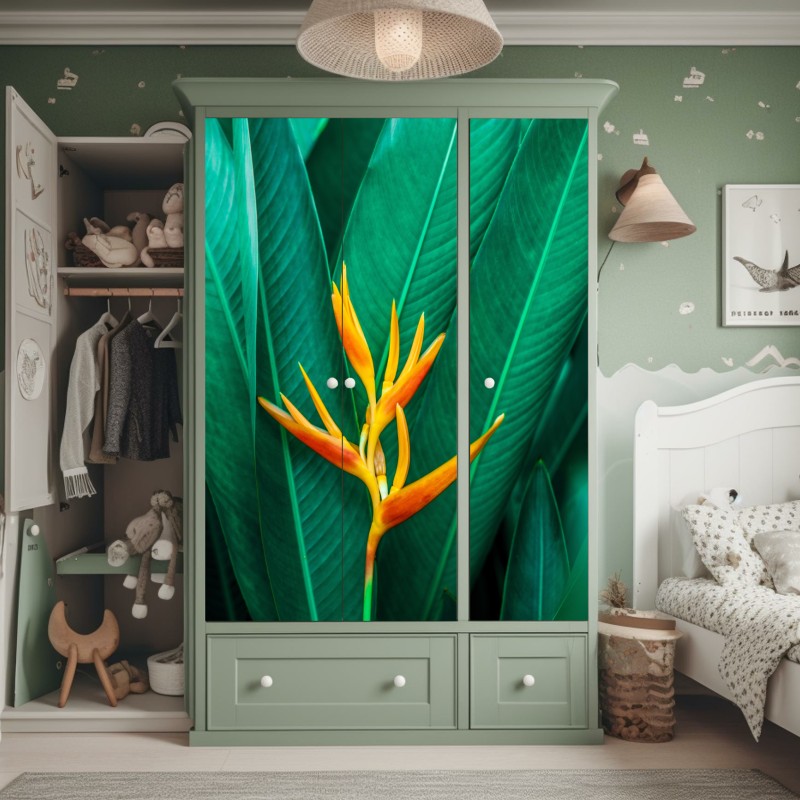 Naklejka na szafę złote Wat Arun o zmierzchu – Wallissimo®