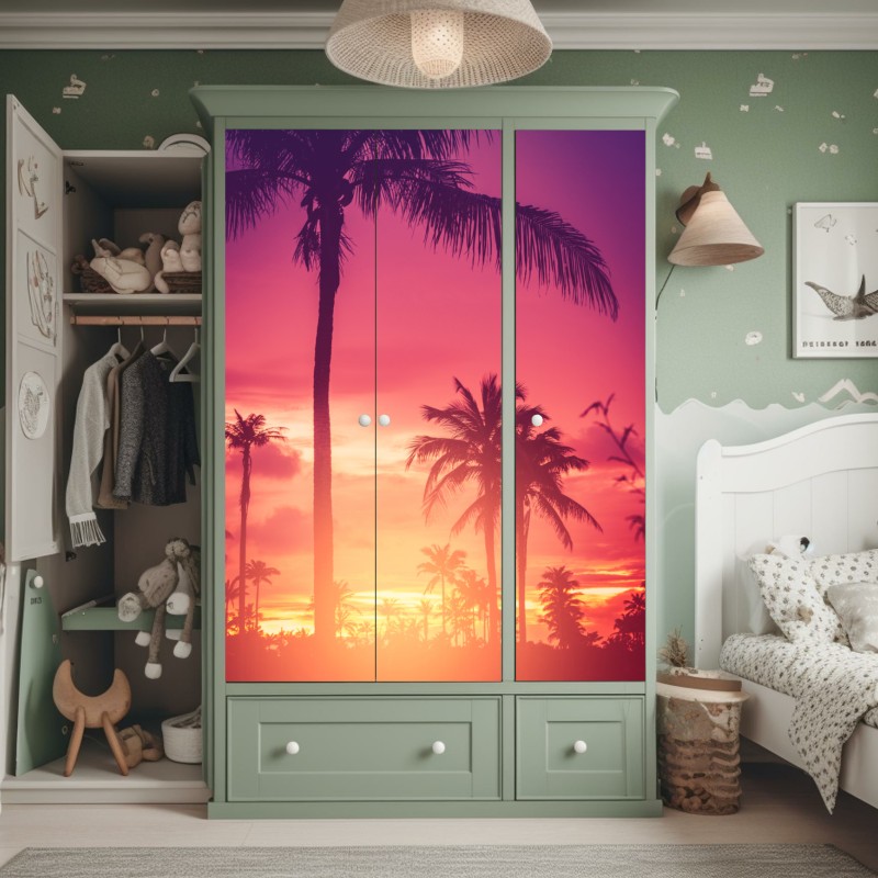 Naklejka na szafę ciemnoszary marmur ze złotymi żyłami – Wallissimo®