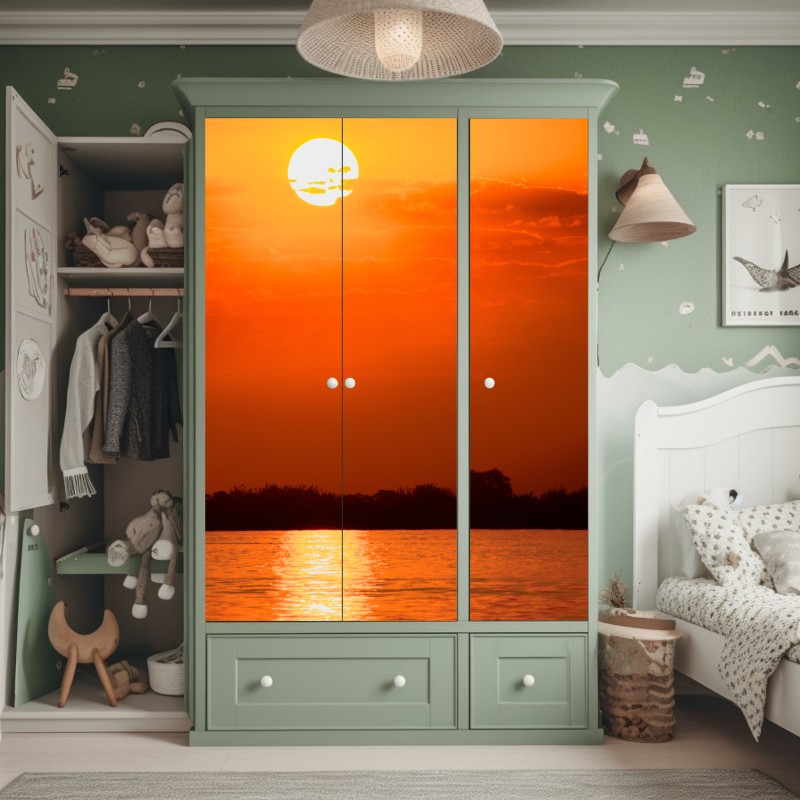 Naklejka na szafę botaniczny wzór z cytrynami – Wallissimo®