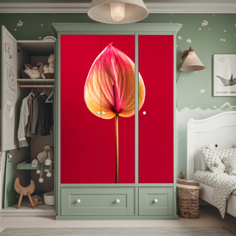 Naklejka na szafę delikatny wzór z magnoliami – Wallissimo®