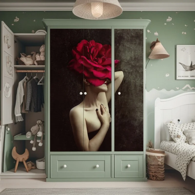 Naklejka na szafę złoty wzór art deco – Wallissimo®