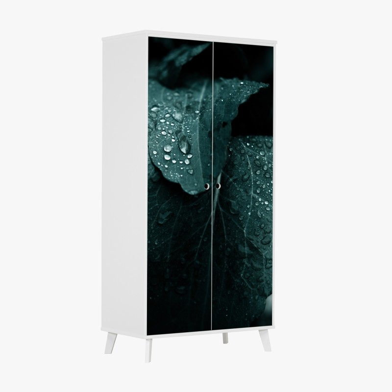 Naklejka na szafę żywa fioletowa kompozycja abstrakcyjna – Wallissimo®