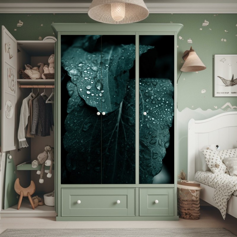 Naklejka na szafę żywa fioletowa kompozycja abstrakcyjna – Wallissimo®