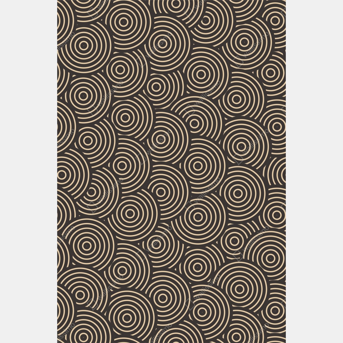 Naklejka na szafę retro koncentryczne koła – Wallissimo® Naklejka na szafę retro koncentryczne koła – Wallissimo®