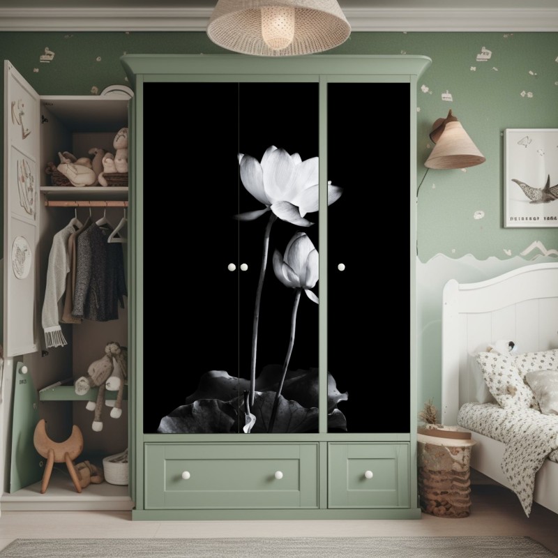 Naklejka na szafę tropikalne palmy kokosowe nad turkusowym morzem – Wallissimo®