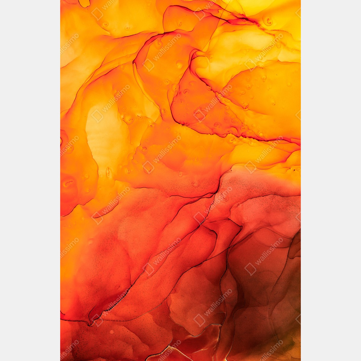 Naklejka na szafę abstrakcja alkoholowa w odcieniach pomarańczy – Wallissimo® Naklejka na szafę abstrakcja alkoholowa w odcieniach pomarańczy – Wallissimo®