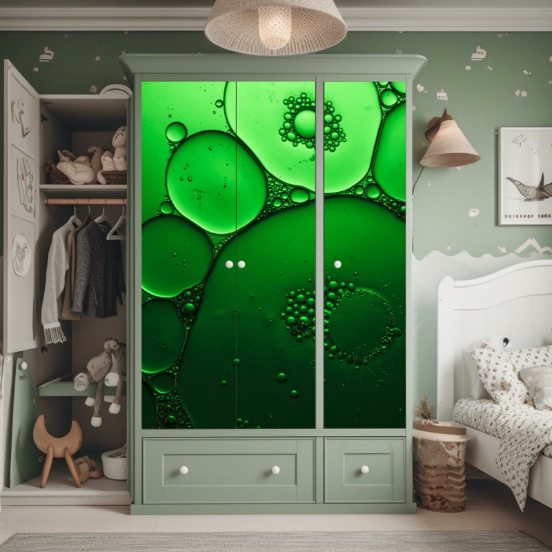 Naklejka na szafę żywa fioletowa kompozycja abstrakcyjna – Wallissimo®