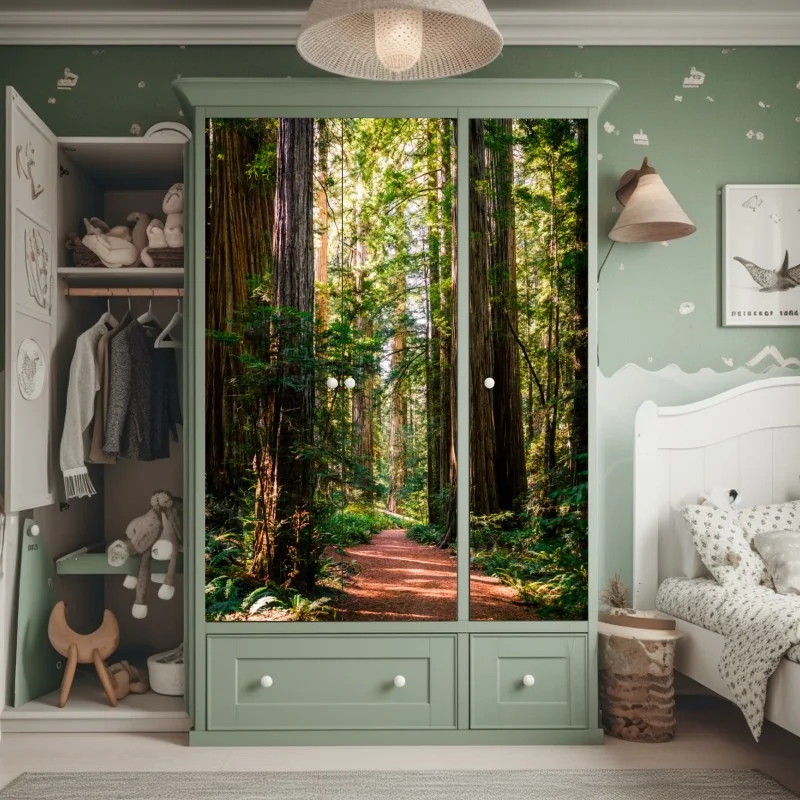 Naklejka na szafę złote Wat Arun o zmierzchu – Wallissimo®