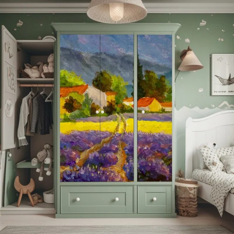 Naklejka na szafę pastelowy wzór muszelkowy – Wallissimo®