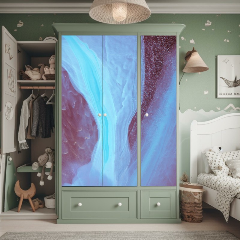 Naklejka na szafę tropikalna turkusowa zatoka panorama – Wallissimo®