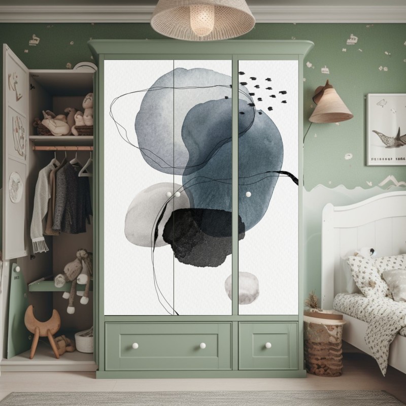 Naklejka na szafę różowa cukierkowa spirala – Wallissimo®