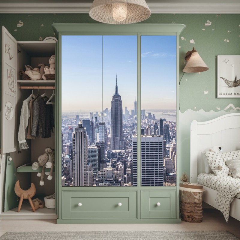 Naklejka na szafę pastelowy wzór muszelkowy – Wallissimo®