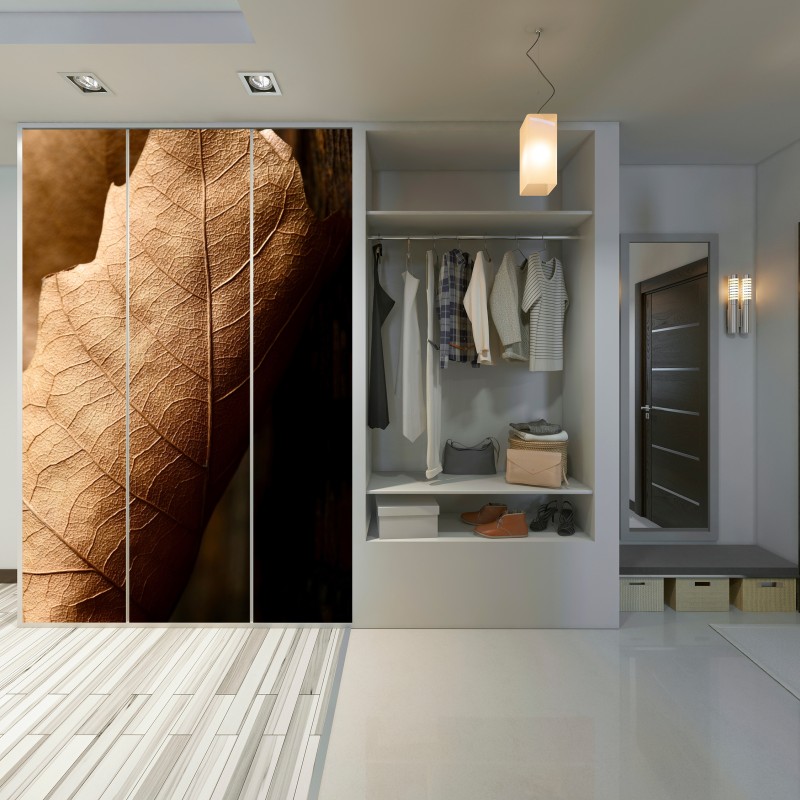 Naklejka na szafę tekstura suchego liścia w zbliżeniu – Wallissimo® Naklejka na szafę tekstura suchego liścia w zbliżeniu – Wallissimo®